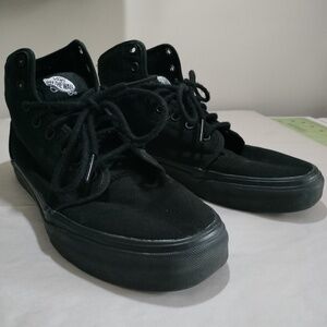 Vans Authentic 106 Hi Black on Black Mens Size 7.5